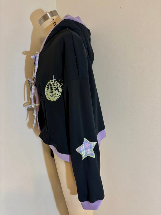 Large Tie-Front Hoodie