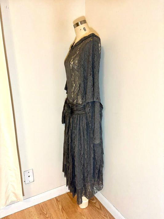 M/L Grey Ruffle Dress