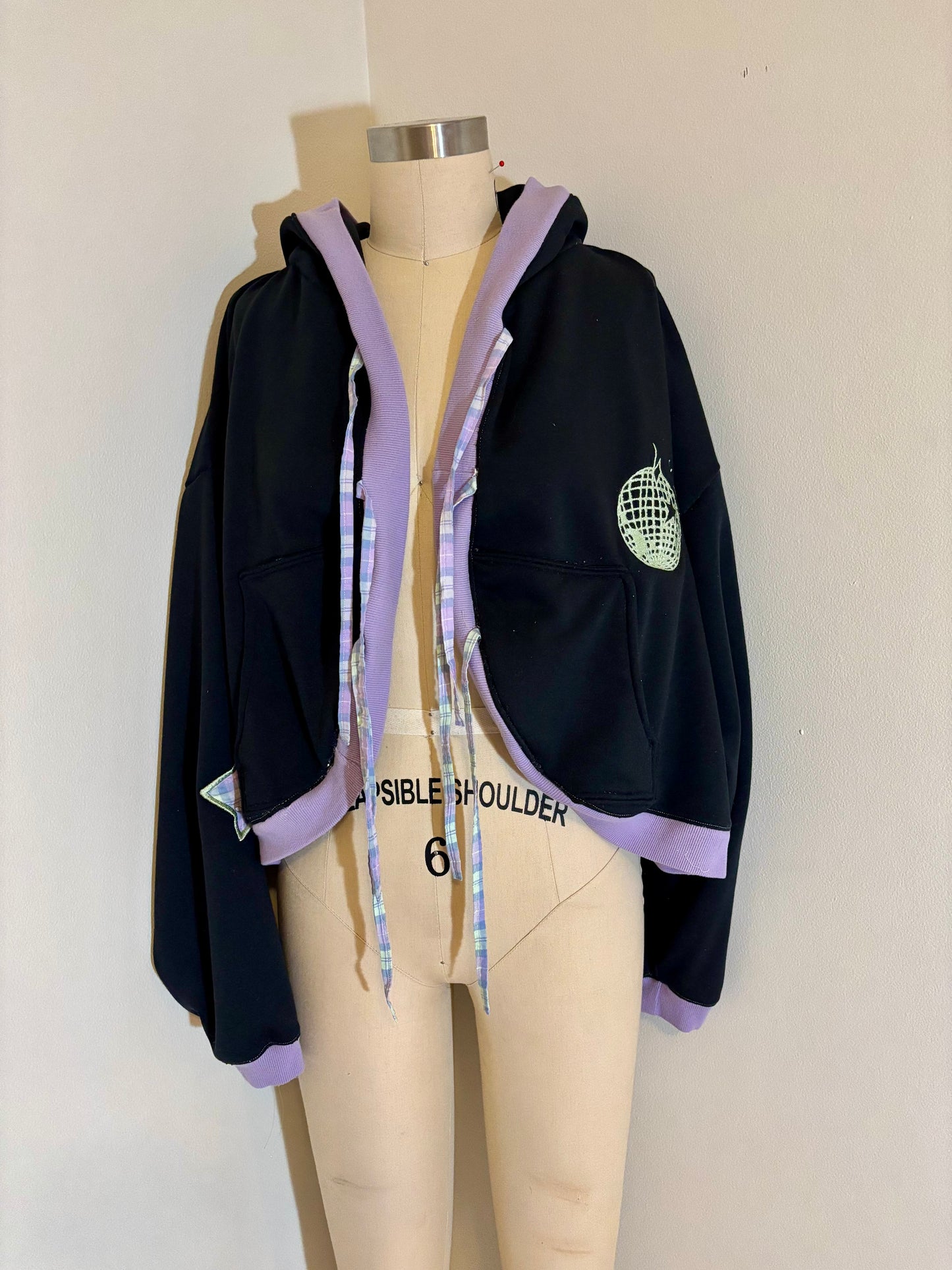 Large Tie-Front Hoodie