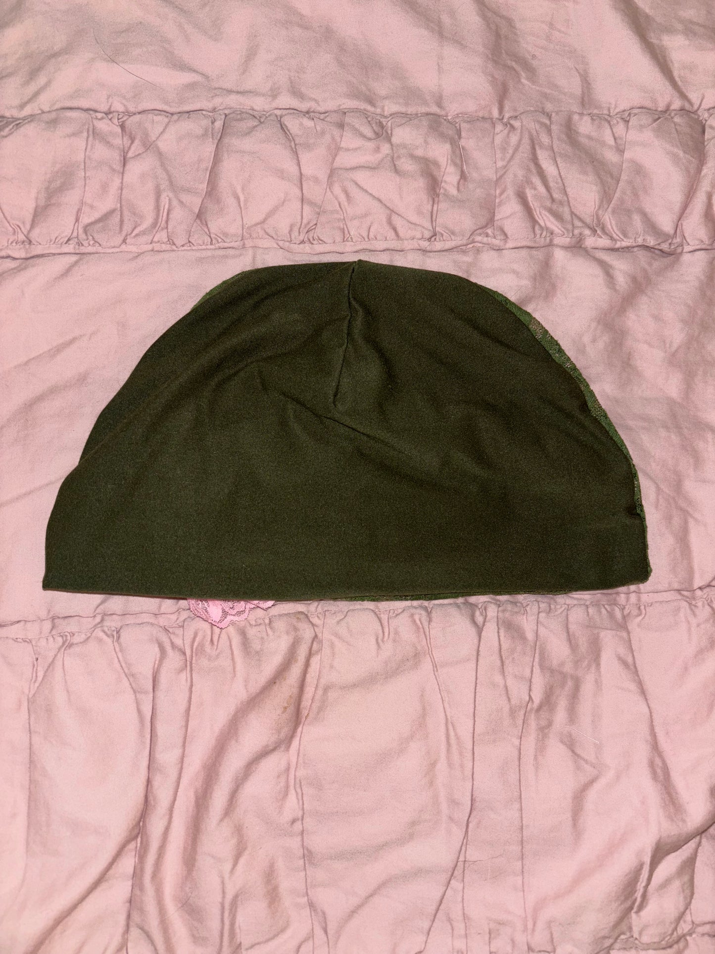 Green Lace Beanie