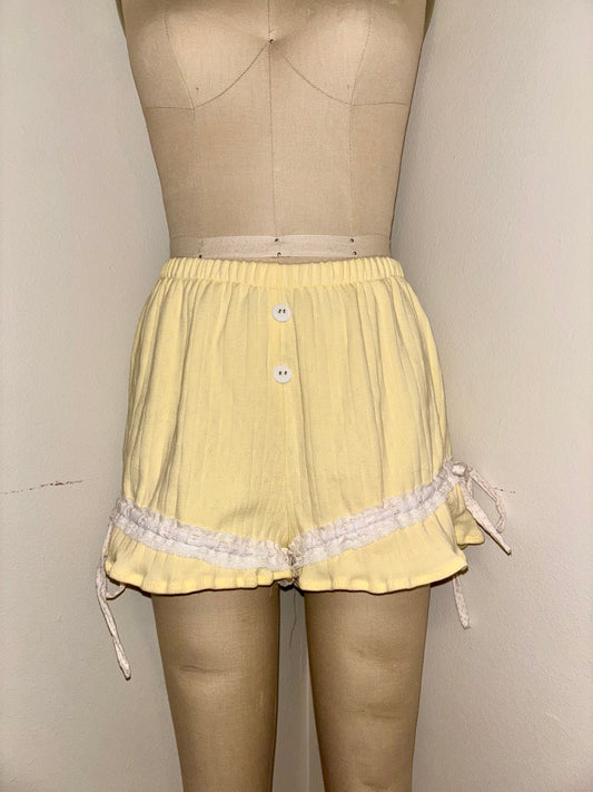 M Butter Yellow Cinched Shorts