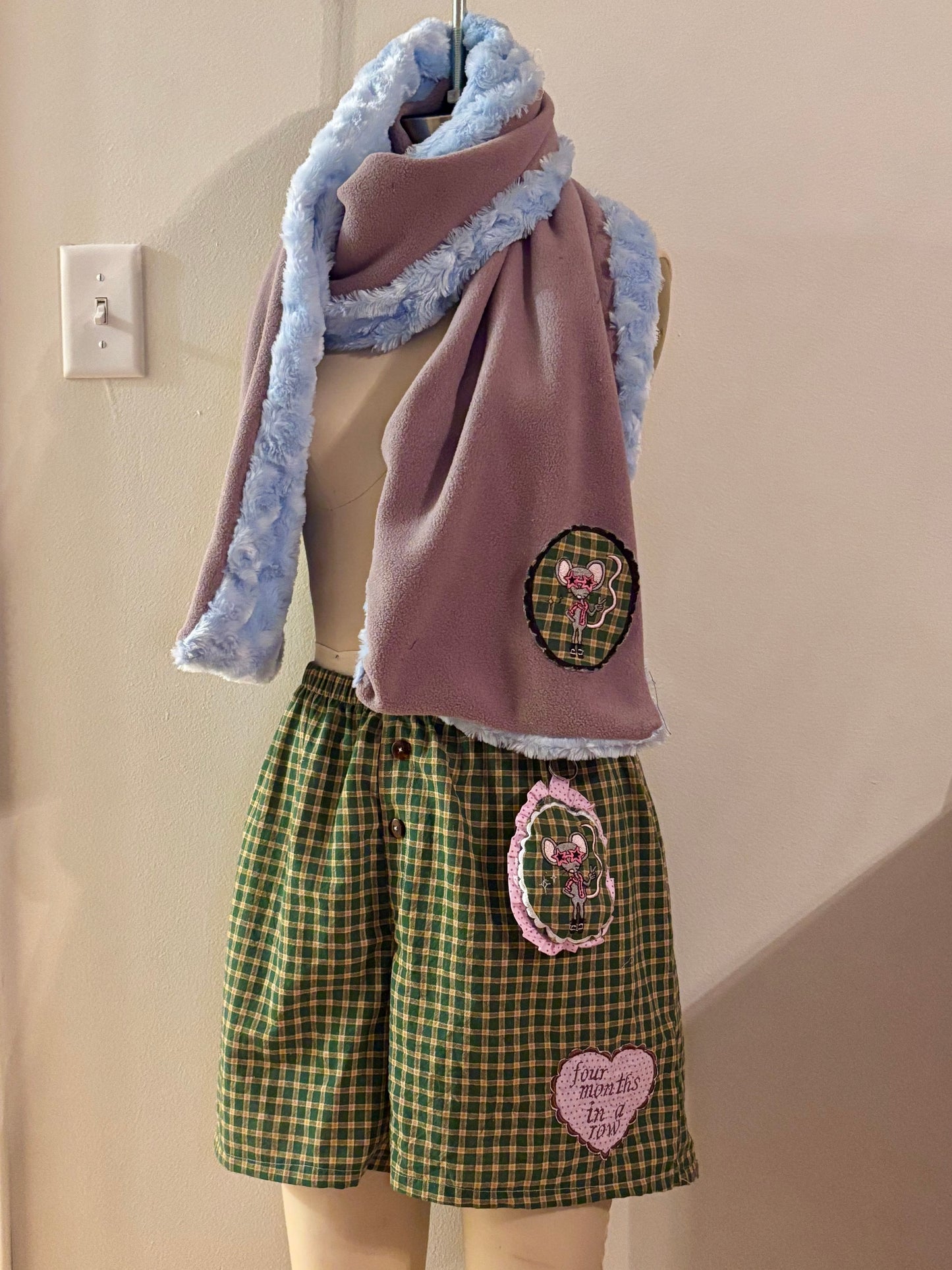 Long Green Plaid Boxers XL