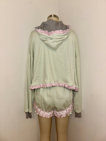 S Mint Green Cinched Shorts