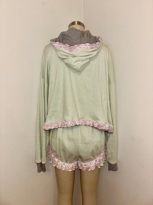 S Mint Green Cinched Shorts
