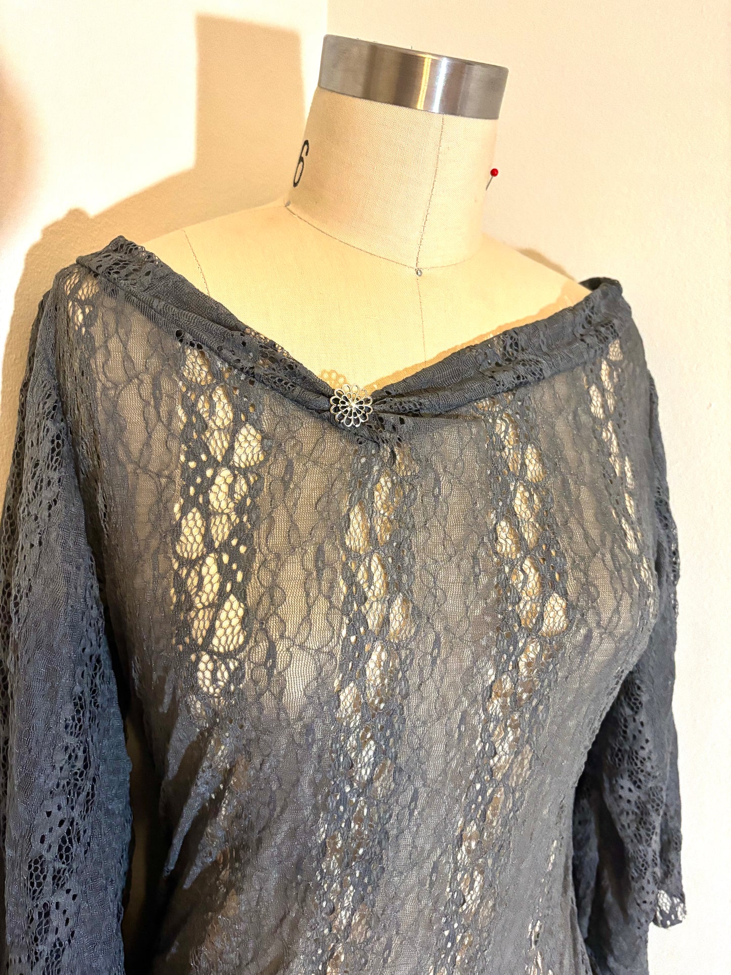 M/L Grey Ruffle Dress