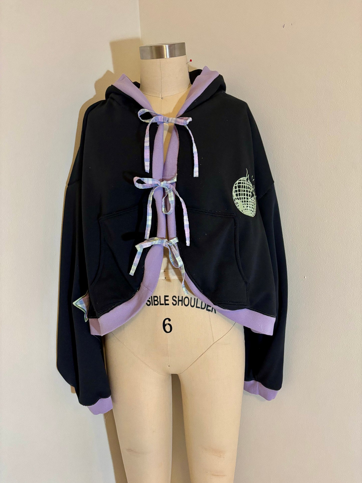 Large Tie-Front Hoodie