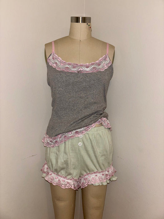S Mint Green Cinched Shorts