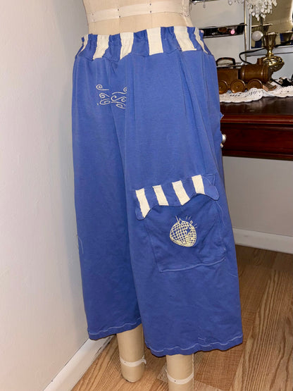Blue and Butter Long Shorts Large