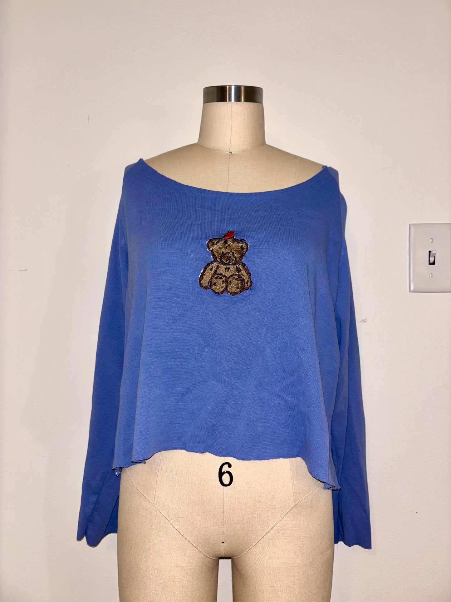 Cardinal Bear Raglan Top L