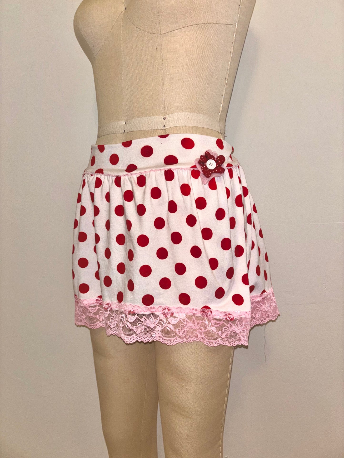 Red Polka Dot Skort XL