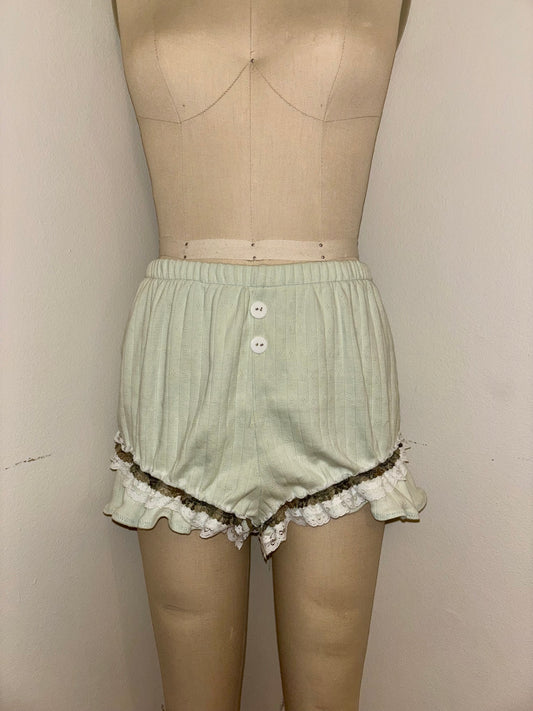 M Mint Green Cinched Shorts