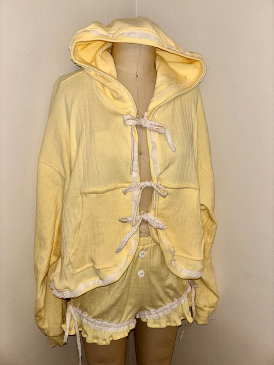 M Butter Yellow Tie Hoodie