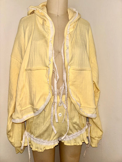 M Butter Yellow Tie Hoodie