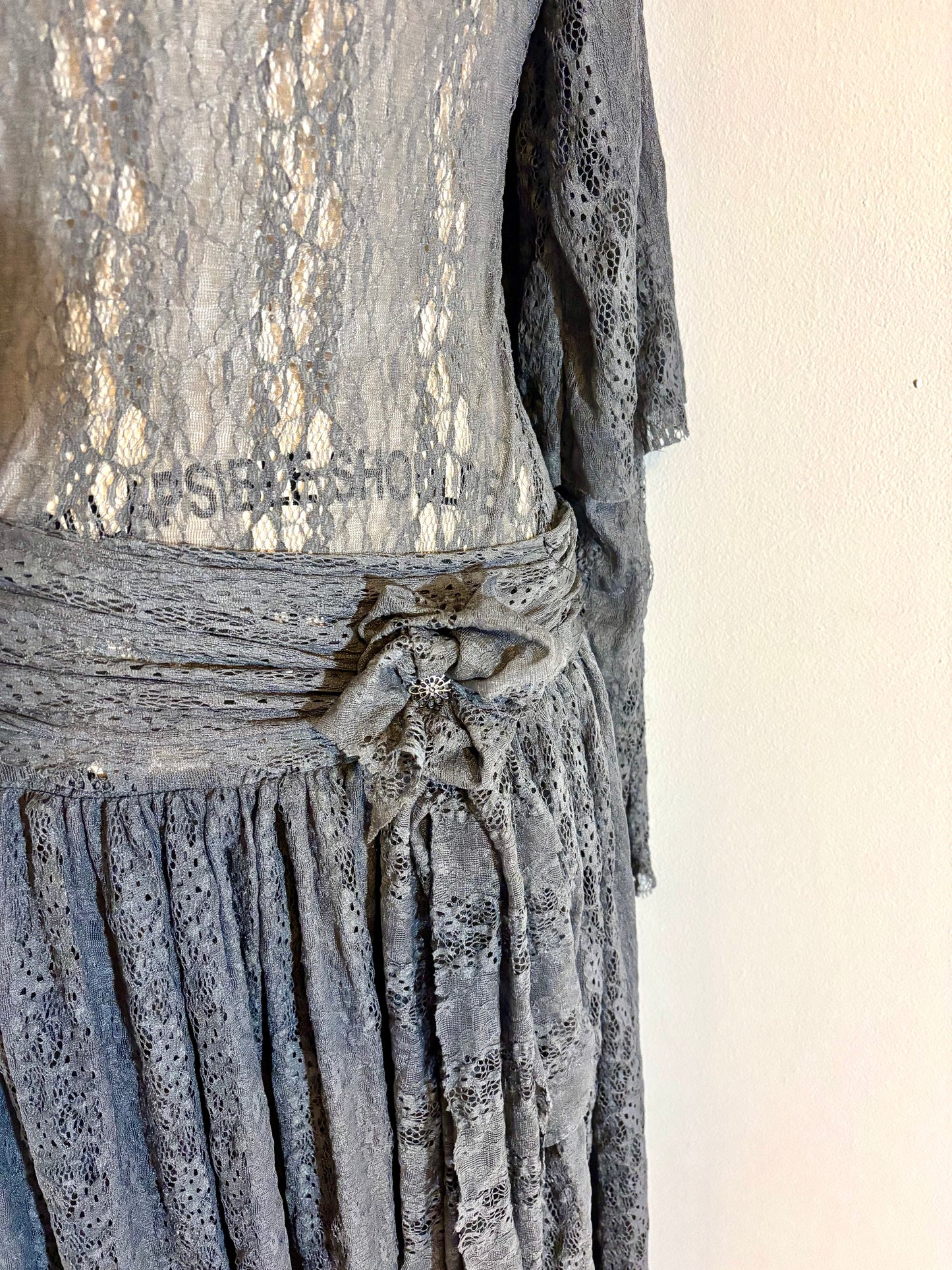 M/L Grey Ruffle Dress