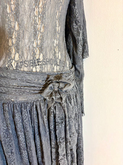 M/L Grey Ruffle Dress