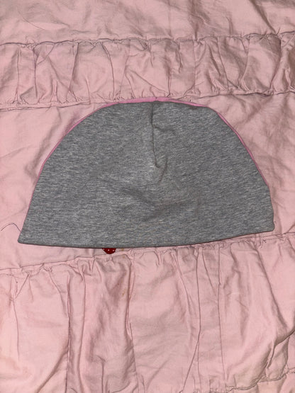 Pink and Grey Two-Tone Beanie