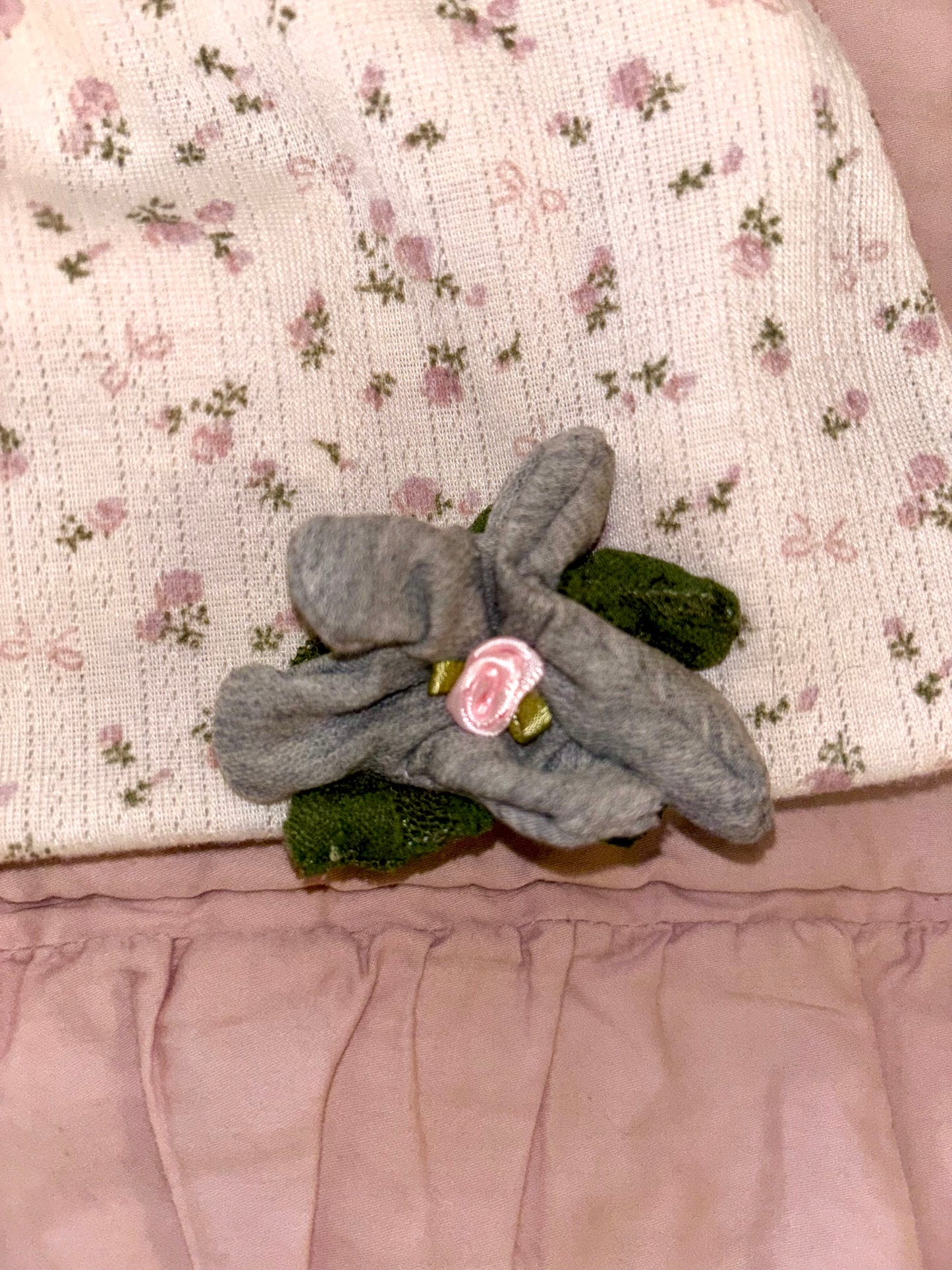 Floral and Grey Beanie