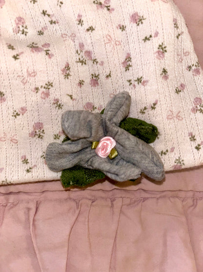 Floral and Grey Beanie