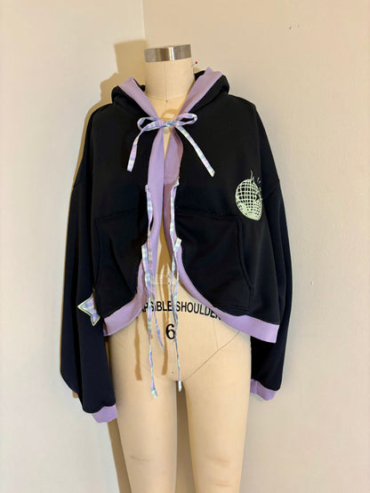 Large Tie-Front Hoodie
