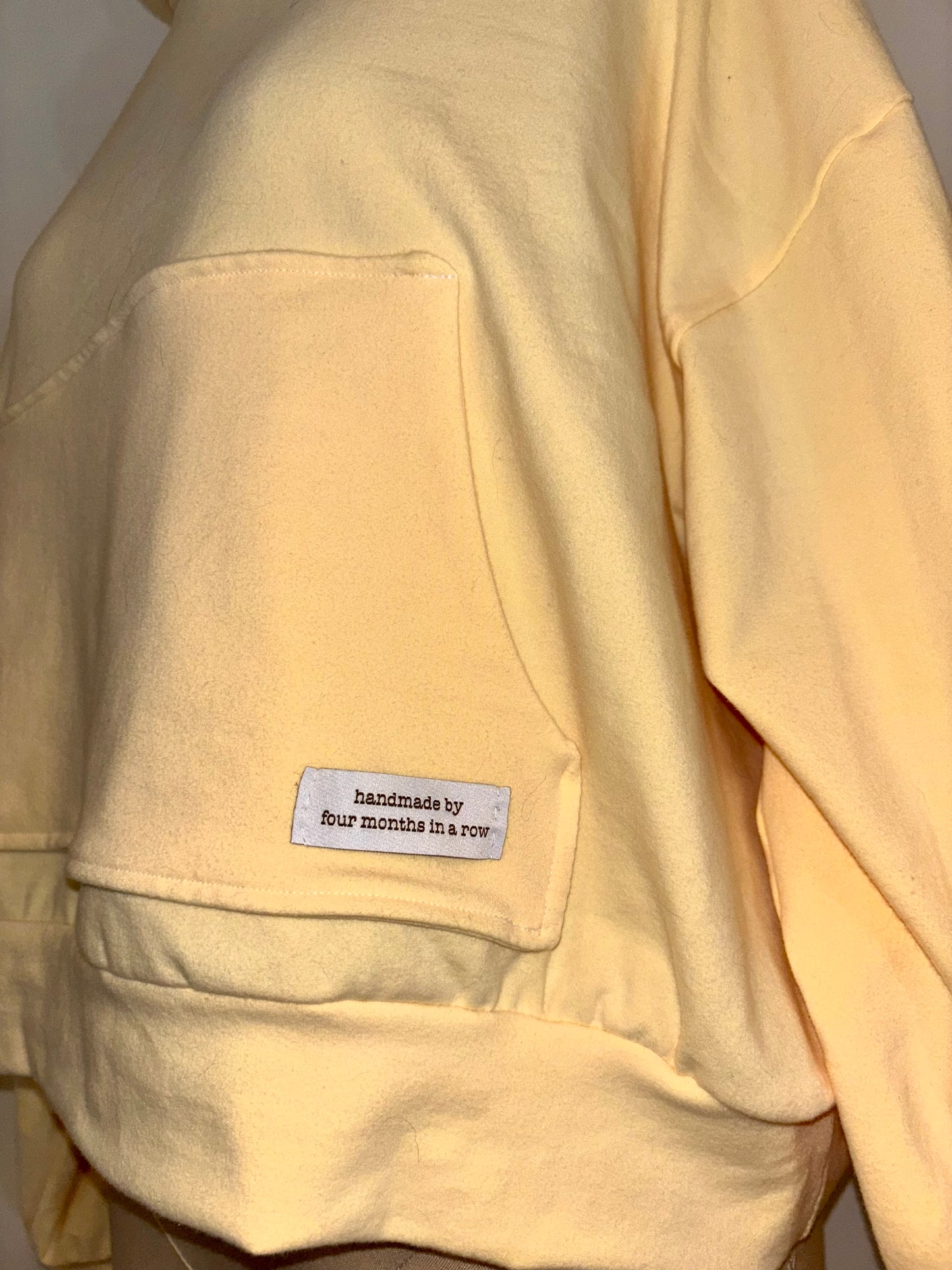 Four Months Butter Yellow Cropped Hoodie