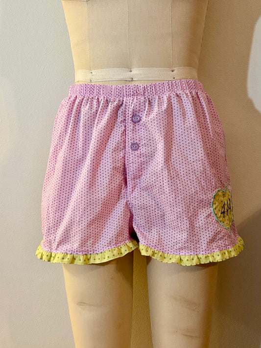 Pink Polka Dot Boxer Shorts Medium