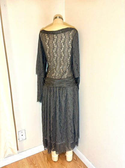M/L Grey Ruffle Dress