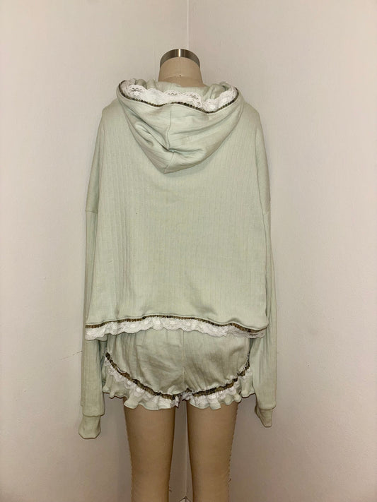 M Mint Green Cinched Shorts
